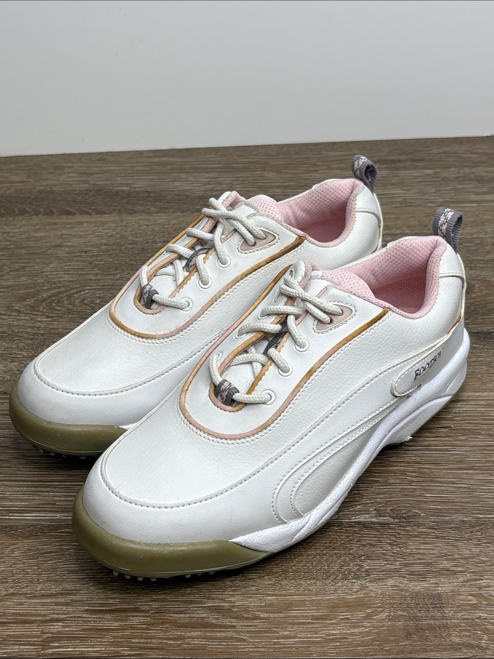 FootJoy GreenJoys Women’s Golf Shoes White Pink Size 6.5M